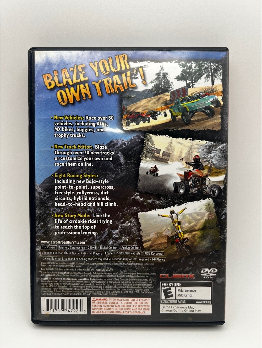 ATV Offroad Fury 4 PS2 PlayStation 2 Greatest Hits Complete Tested Working - Picture 2 of 4